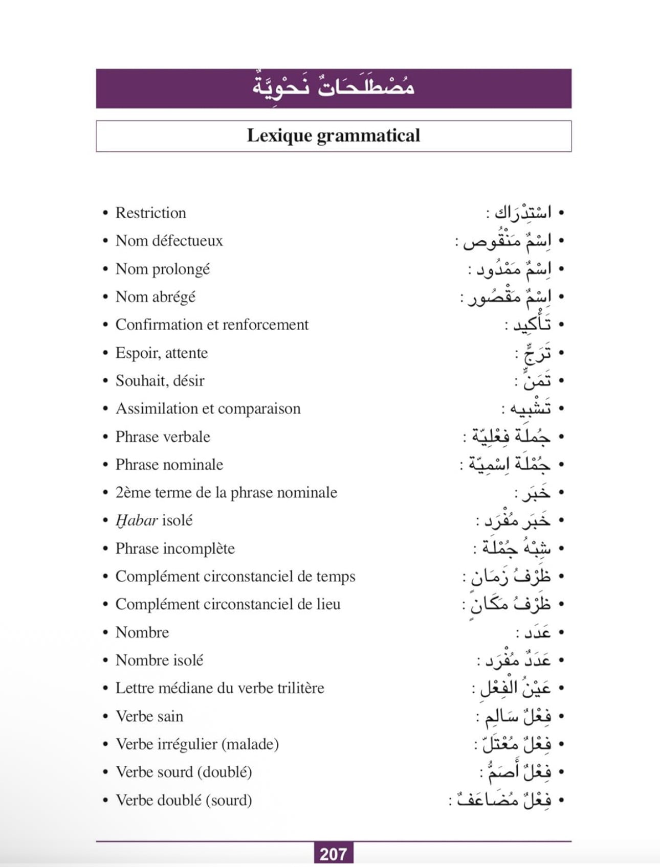 LANGUE ARABE : Exercices corrigés, Niveau 2